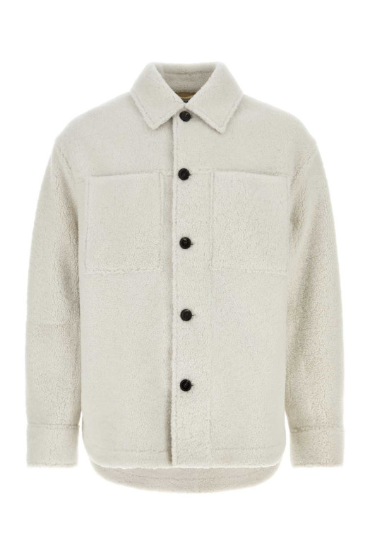 Chalk shearling oversize shirt BOTTEGA VENETA (791329V4AX0) Chalk shearling oversize shirt BOTTEGA VENETA (791329V4AX0)