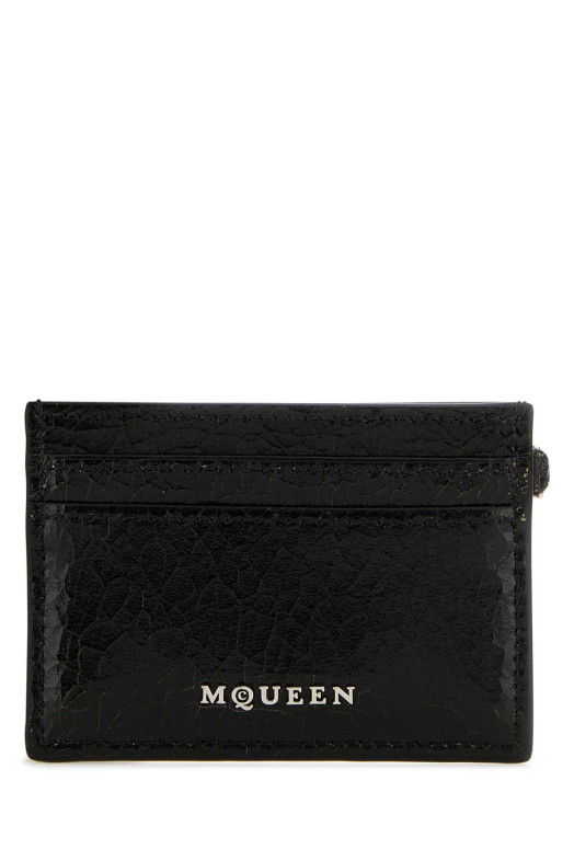 Black leather card holder ALEXANDER MCQUEEN (8050631AAUE) Black leather card holder ALEXANDER MCQUEEN (8050631AAUE)