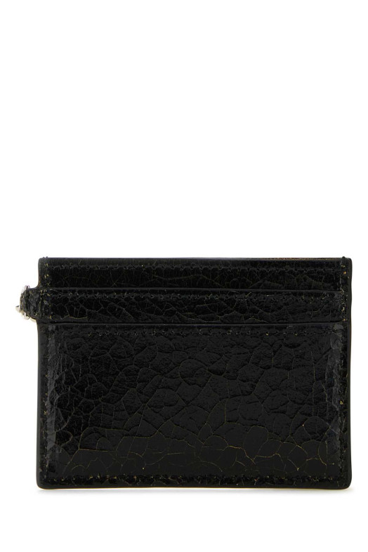 Black leather card holder ALEXANDER MCQUEEN (8050631AAUE) Black leather card holder ALEXANDER MCQUEEN (8050631AAUE)