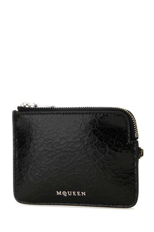 Black leather card holder ALEXANDER MCQUEEN (8050641AAUE) Black leather card holder ALEXANDER MCQUEEN (8050641AAUE)