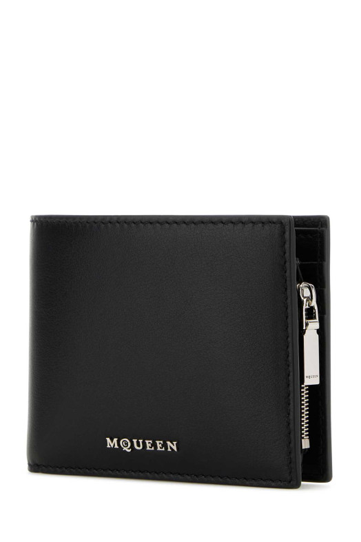 Black leather wallet Black ALEXANDER MCQUEEN (8050671AATS) Black leather wallet Black ALEXANDER MCQUEEN (8050671AATS)