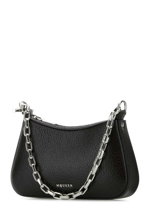 Black leather mini T-Bar handbag Black ALEXANDER MCQUEEN (8135531VDGB)