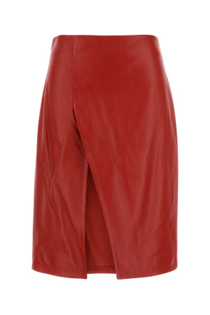 Red leather Ekare skirt LOULOU DE SAISON