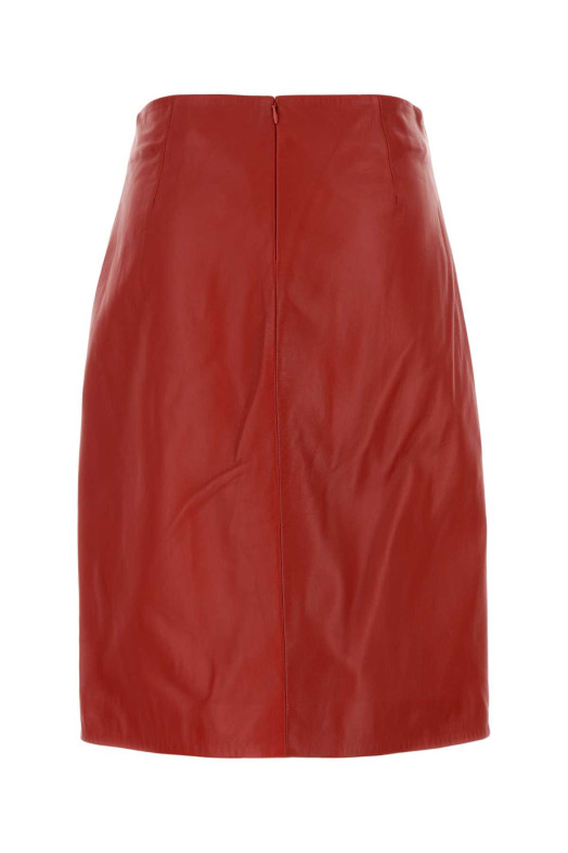 Red leather Ekare skirt LOULOU DE SAISON