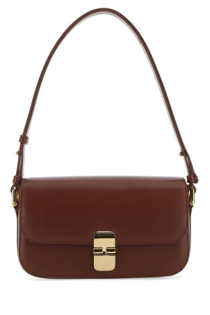 Кожаная сумка через плечо Grace, коричневая, разноцветная A.P.C. (PXBMWF61615) Кожаная сумка через плечо Grace, коричневая, разноцветная A.P.C. (PXBMWF61615)