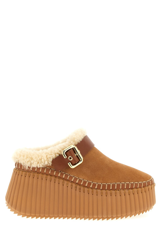 «Нама» саботы коричневые CH25W13CTX207