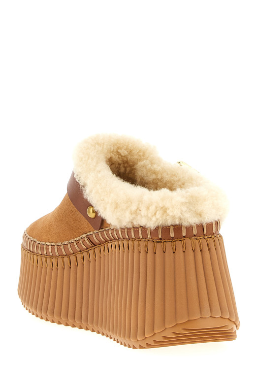 «Нама» саботы коричневые CH25W13CTX207