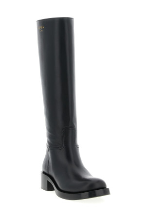 Шкіряні чоботи Чорні PRADA 1W148OF045V69F0002 Шкіряні чоботи Чорні PRADA 1W148OF045V69F0002