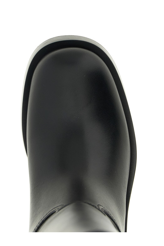 Кожаные сапоги Черные PRADA 1W148OF045V69F0002