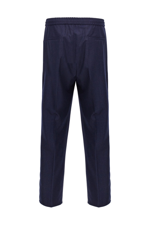 Брюки с складкой спереди Синие BRUNELLO CUCINELLI ME226E1710C396