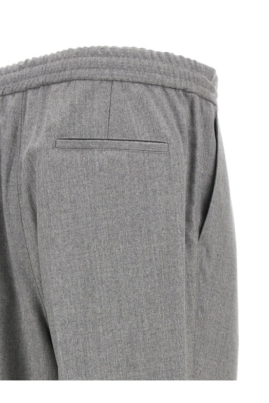 Брюки с передними складками Серые BRUNELLO CUCINELLI ME226E1710C272