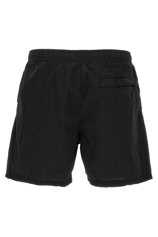 Logo patch swim shorts Black