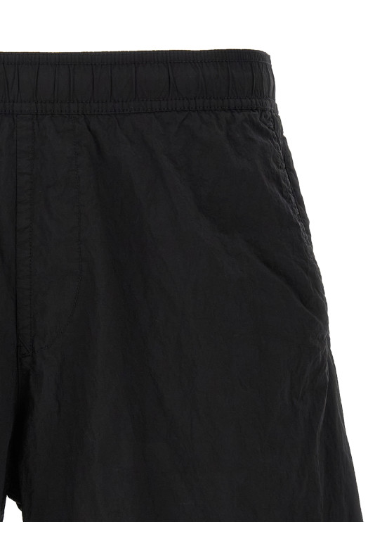 Logo patch swim shorts Black