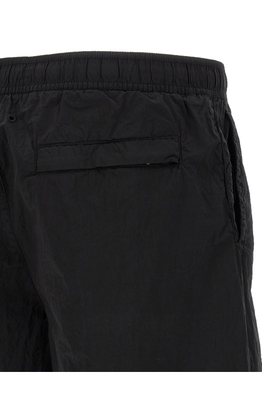 Logo patch swim shorts Black