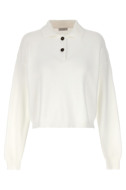 English rib polo shirt White English rib polo shirt White