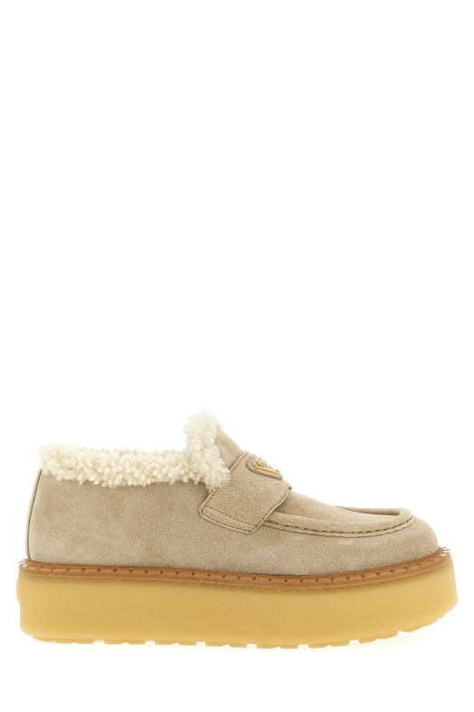 Suede loafers Beige
