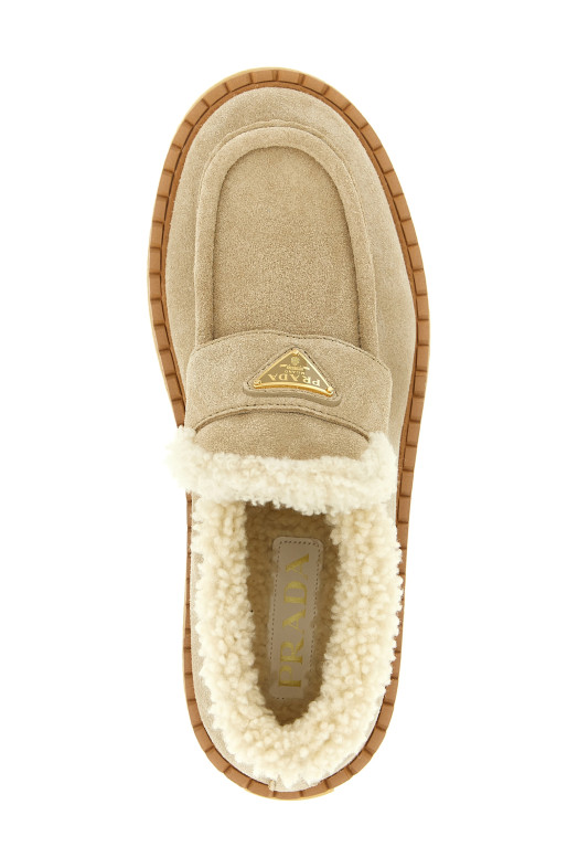 Suede loafers Beige