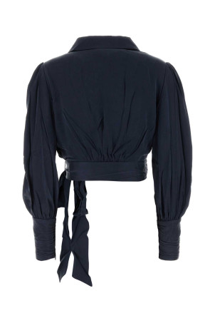 Dark blue silk Wrap blouse ZIMMERMANN (4913TR25R)