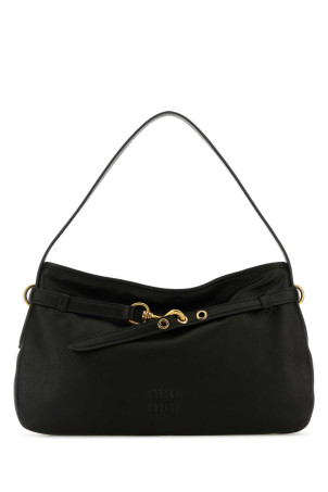 Black nappa leather Aventure shoulder bag Black MIU MIU (5BC1812BBL)