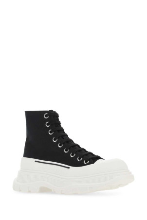 Черные кеды Tread Slick из канваса ALEXANDER MCQUEEN (697080W4MV2)