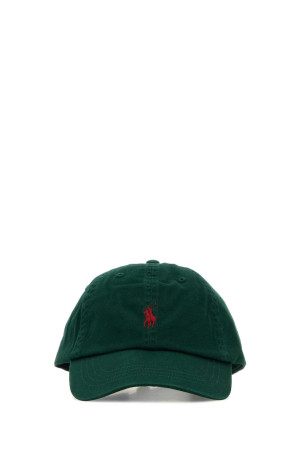 Темно-зеленая хлопковая бейсболка Black POLO RALPH LAUREN (710667709)
