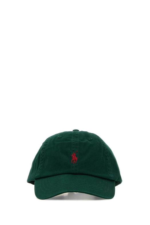 Темно-зеленая хлопковая бейсболка Black POLO RALPH LAUREN (710667709)