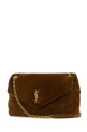 Caramel suede leather large Calypso shoulder bag SAINT LAURENT (7773991U80W)