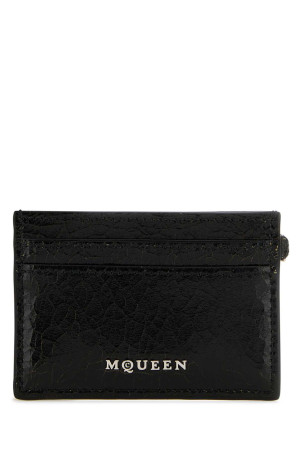 Black leather card holder ALEXANDER MCQUEEN (8050631AAUE)