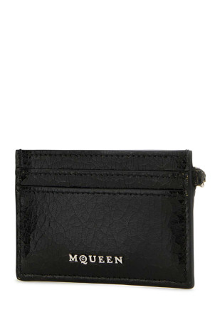 Black leather card holder ALEXANDER MCQUEEN (8050631AAUE)