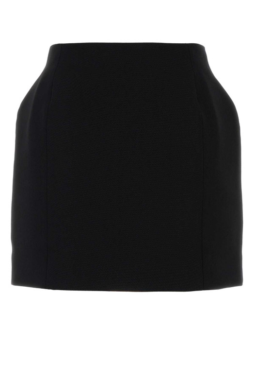 Black wool mini skirt Black BALENCIAGA (814084TPT24)
