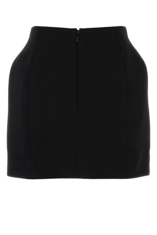 Black wool mini skirt Black BALENCIAGA (814084TPT24)