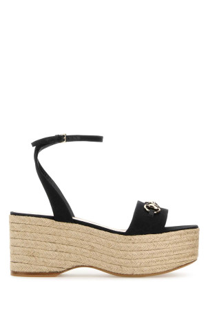 Черные клиновидные туфли из оригинальной ткани GG Черные GUCCI (816692H6320) Черные клиновидные туфли из оригинальной ткани GG Черные GUCCI (816692H6320)