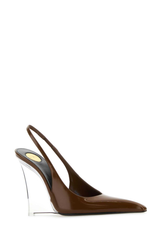 Brown leather Miller wedges SAINT LAURENT (825104AADAA) Brown leather Miller wedges SAINT LAURENT (825104AADAA)