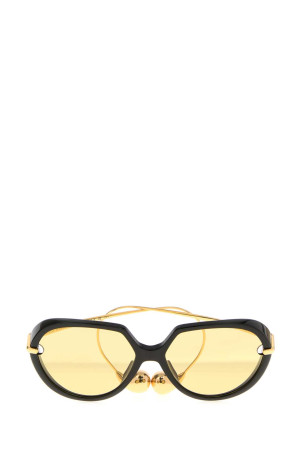 Black acetate and metal Drop sunglasses BOTTEGA VENETA (845792V2Q30)