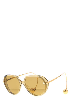 Желтые ацетатные и металлические очки Drop BOTTEGA VENETA (845792V2Q30)