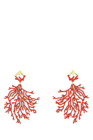 Red metal Forever Fendi earrings FENDI (8AL027TL9) Red metal Forever Fendi earrings FENDI (8AL027TL9)