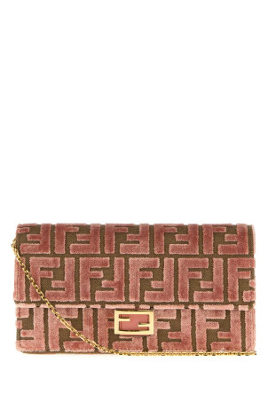 Вишитий полотно Багет гаманець Білий FENDI (8M0498AT14)