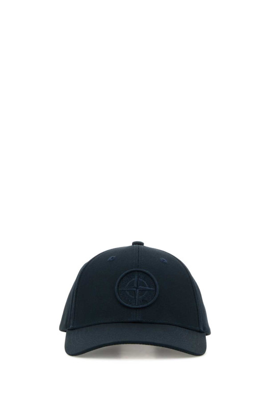 Темно-синяя хлопковая бейсболка Black STONE ISLAND (910099665)