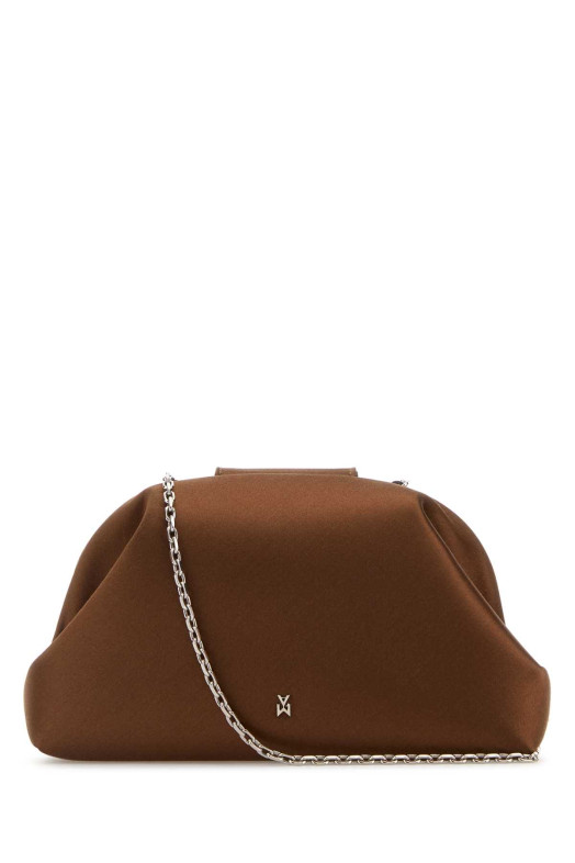 Кожаный клатч Camelia из коричневого атласа AMINA MUADDI (CAMELIA) Кожаный клатч Camelia из коричневого атласа AMINA MUADDI (CAMELIA)