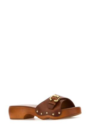 Caramel leather Jeanette clogs CHLOE (CHC25A12JLT) Caramel leather Jeanette clogs CHLOE (CHC25A12JLT)