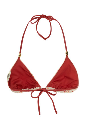 Топ бикини из эластичного нейлона с принтом FENDI (FXBA51AT8O)