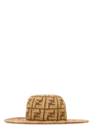 Шляпа из хлопковой смеси с вышивкой и рафией FENDI (FXQ326ASQC) Шляпа из хлопковой смеси с вышивкой и рафией FENDI (FXQ326ASQC)