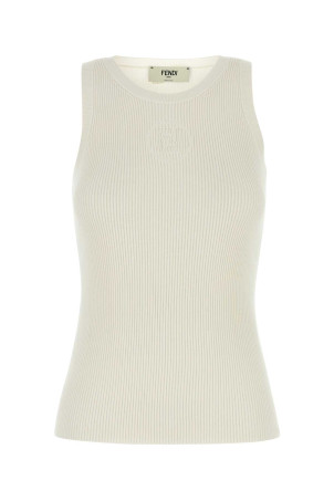 Ivory silk blend top FENDI (FZXD56AUI4) Ivory silk blend top FENDI (FZXD56AUI4)