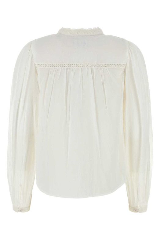Белая хлопковая рубашка Greicy ISABEL MARANT ETOILE (HT0678FAC3J05E) Белая хлопковая рубашка Greicy ISABEL MARANT ETOILE (HT0678FAC3J05E)