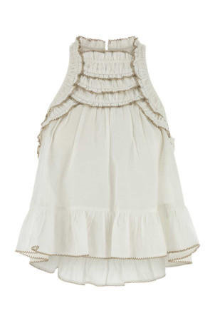 Білий топ Carlee з бавовняної суміші ISABEL MARANT ETOILE (HT0682FBB3J04E) Білий топ Carlee з бавовняної суміші ISABEL MARANT ETOILE (HT0682FBB3J04E)