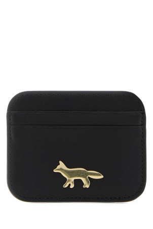 Черный кожаный держатель для карт MAISON KITSUNE (OW05700LR0001)