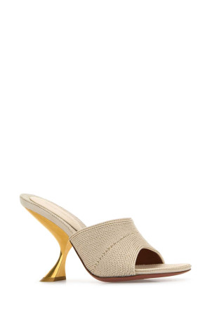 Sand fabric Taylor mules AMINA MUADDI (TAYLORWOVENSLIPPER90) Sand fabric Taylor mules AMINA MUADDI (TAYLORWOVENSLIPPER90)