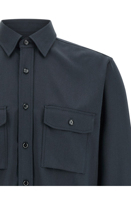 'Military' shirt Blue