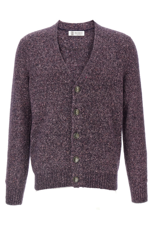 Кардиган на ґудзиках Фіолетовий BRUNELLO CUCINELLI MOH709206CPZ88