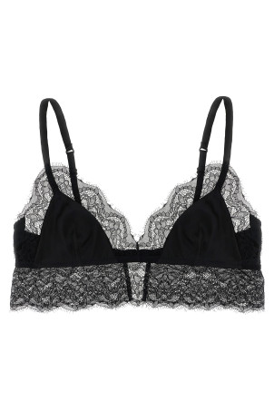 Чорний атласний бюстгальтер з мереживом DOLCE & GABBANA O1C58TFUAD8N0000 Чорний атласний бюстгальтер з мереживом DOLCE & GABBANA O1C58TFUAD8N0000